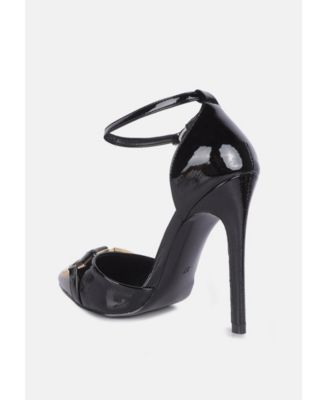 Mocktail Buckle Embellished Stiletto Heels