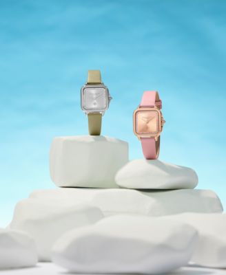 Women's Grosvenor Green Leather Watch 28mm