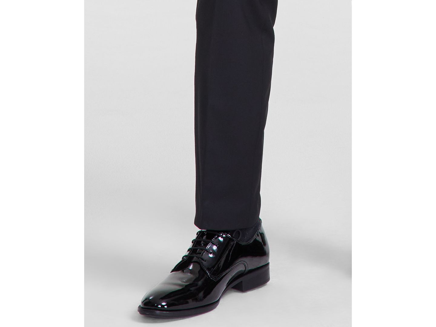 Мужские брюки Hugo Boss Modern-Fit Wool Blend Super Flex Stretch Tuxedo Pant, цвет: Чёрный — фото 7
