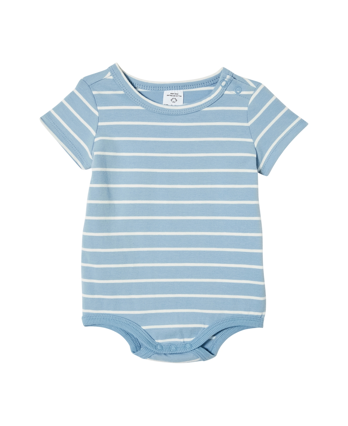 Cotton On Baby Boys And Baby Girls The Short Sleeve Bubbysuit In Blue