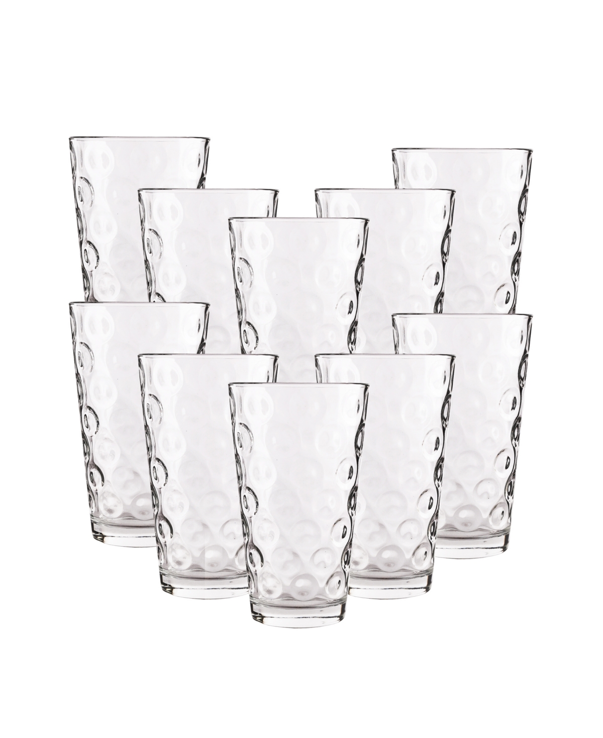 Circleware Double Circle Glass Coolers, Set Of 10 In No Color