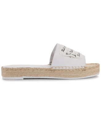 Cherie Logo Slip-On Espadrille Platform Slide Sandals