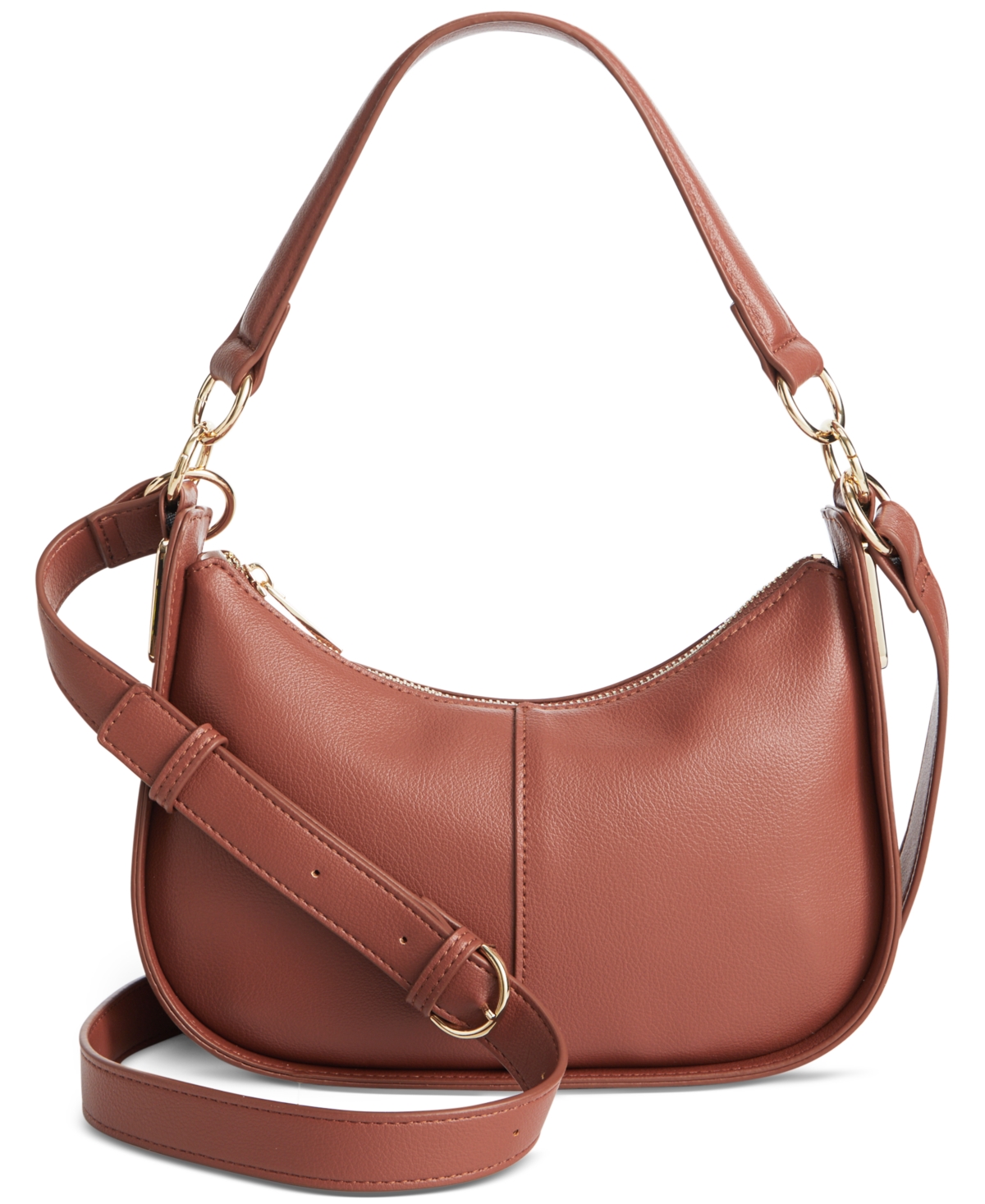 Shop On 34th Dyanne Solid Saddle Bag, Created For Macy's In Bison