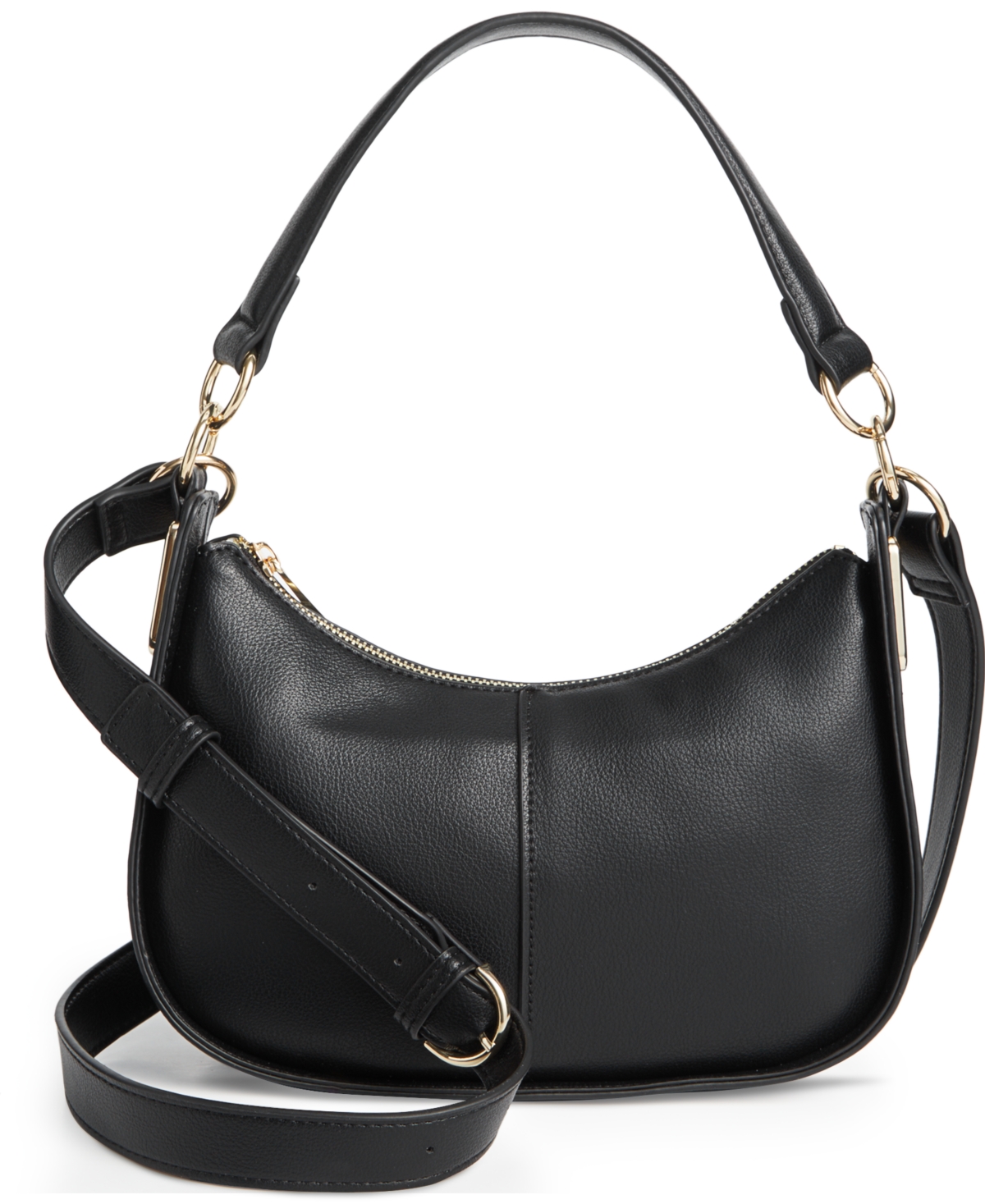 Shop On 34th Dyanne Solid Saddle Bag, Created For Macy's In Black