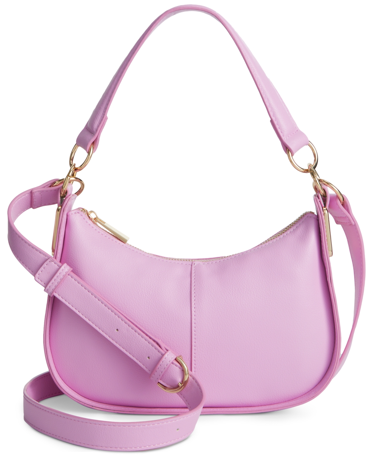 Shop On 34th Dyanne Solid Saddle Bag, Created For Macy's In Pink Lilac