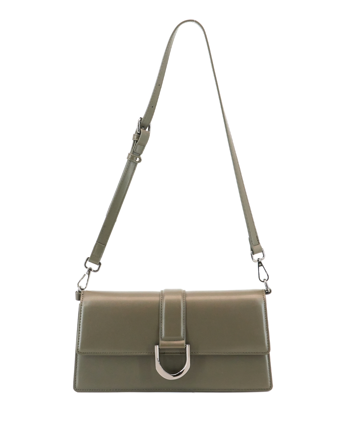 Georgie East West Buckle Crossbody Bag - Olive