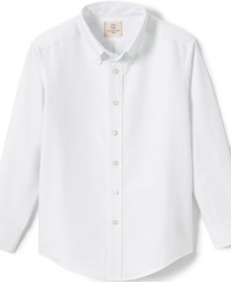 Big Boys Husky Long Sleeve Solid Oxford Dress Shirt