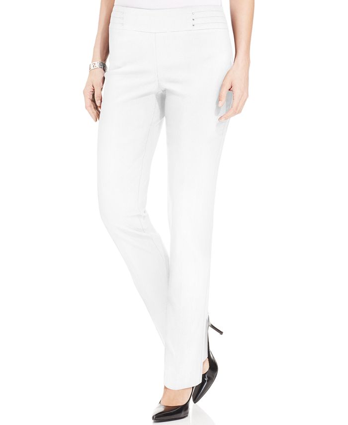 Jm Collection Women's Studded Pull-On Tummy Control Pants, Regular and  Short Lengths, Created for Macy's