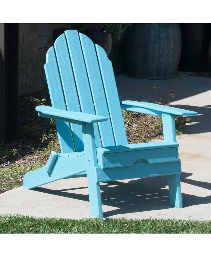 ResinTEAK Folding Adirondack Chair For Fire Pits, Patio, Porch, and