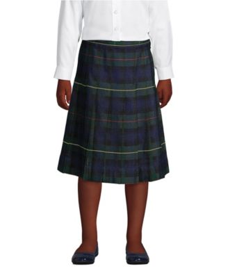 Lands End Little Girls School Uniform Plaid Pleated Skirt Below the Knee - Hunterclassic navy plaid 37$