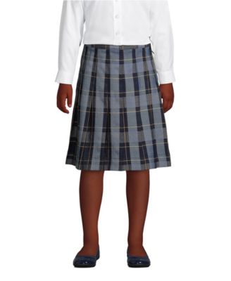 Lands End Little Girls School Uniform Plaid Pleated Skirt Below the Knee - Classic navy plaid 44$