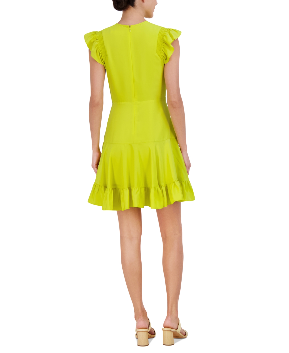 Eliza J Women's Ruched Flutter-Sleeve V-Neck Dress