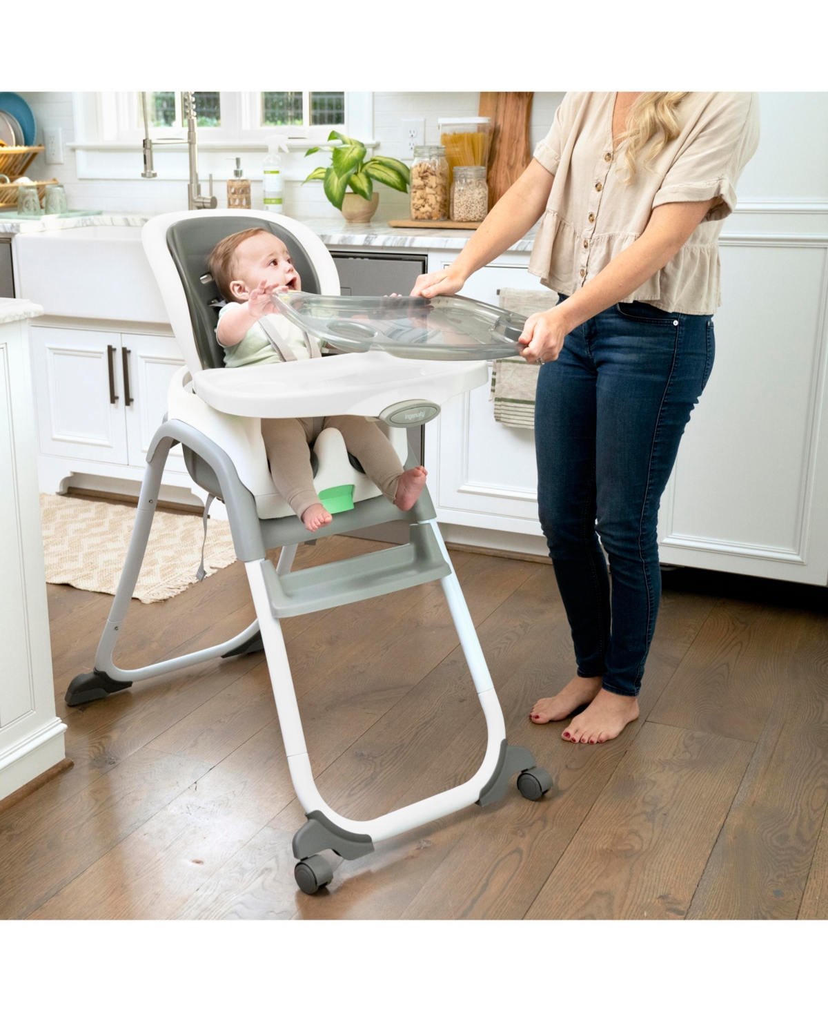 Shop Ingenuity Full Course Smartclean 6-in-1 High Chair Â Slate In Multi