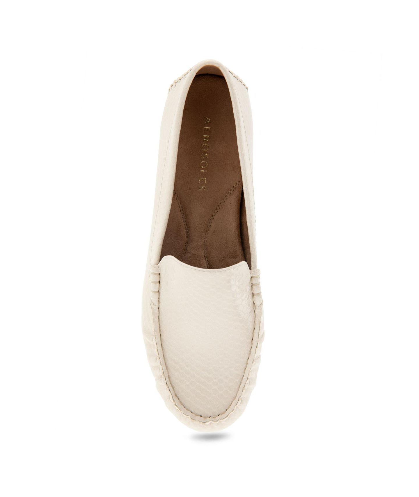 Женские туфли Aerosoles Over-Drive Casual Driver Slip-On, цвет: Сливочный змеиный лаковый — фото 4