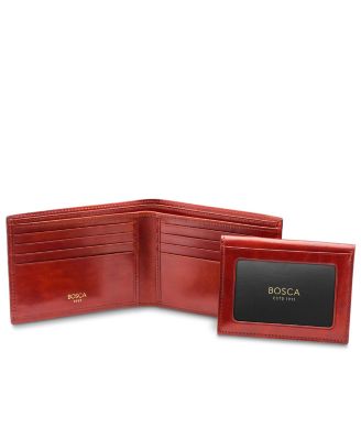 Men's Old Leather Credit Wallet with I.D. Passcase