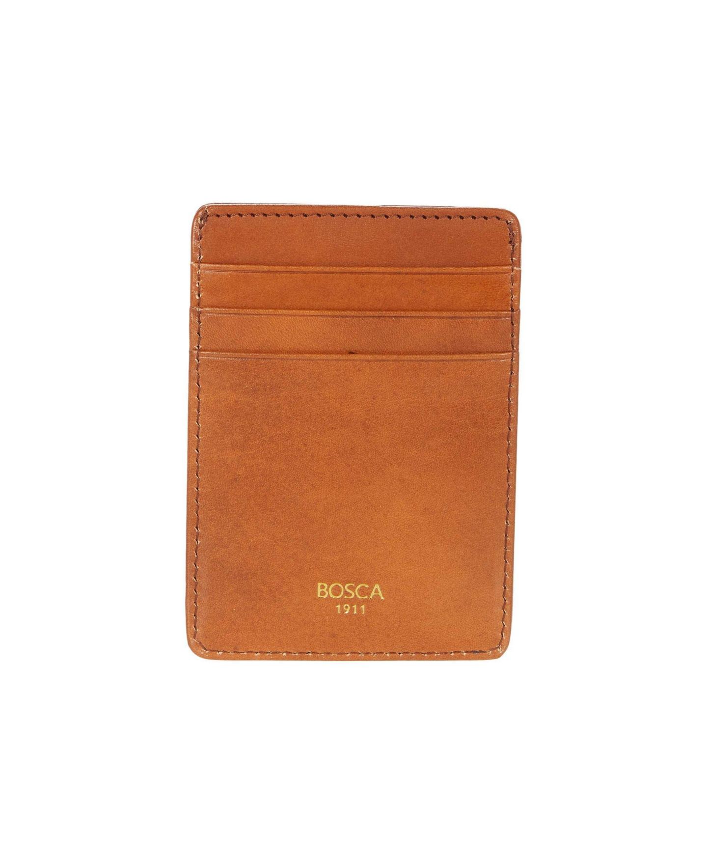 Мужской кошелёк Bosca Old Leather Deluxe Front Pocket Wallet, Saddle — фото 1