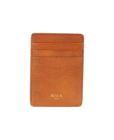 Мужской кошелёк Bosca Old Leather Deluxe Front Pocket Wallet, Saddle