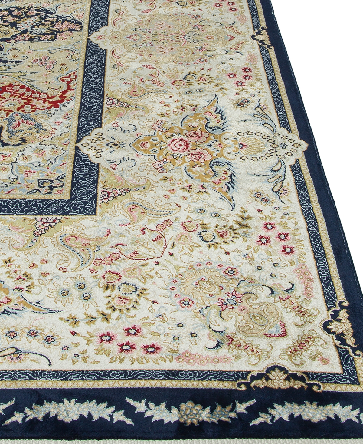 Kenneth Mink Majestic Elegance Tabriz 4' X 6' Area Rug In Navy