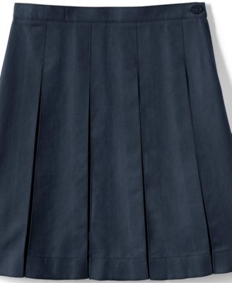 Big Girls Box Pleat Skirt Below the Knee