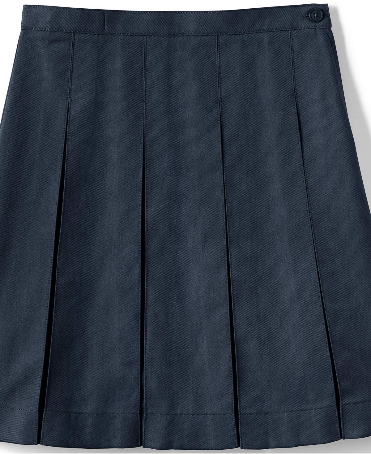Lands' End Big Girls Box Pleat Skirt Below the Knee
