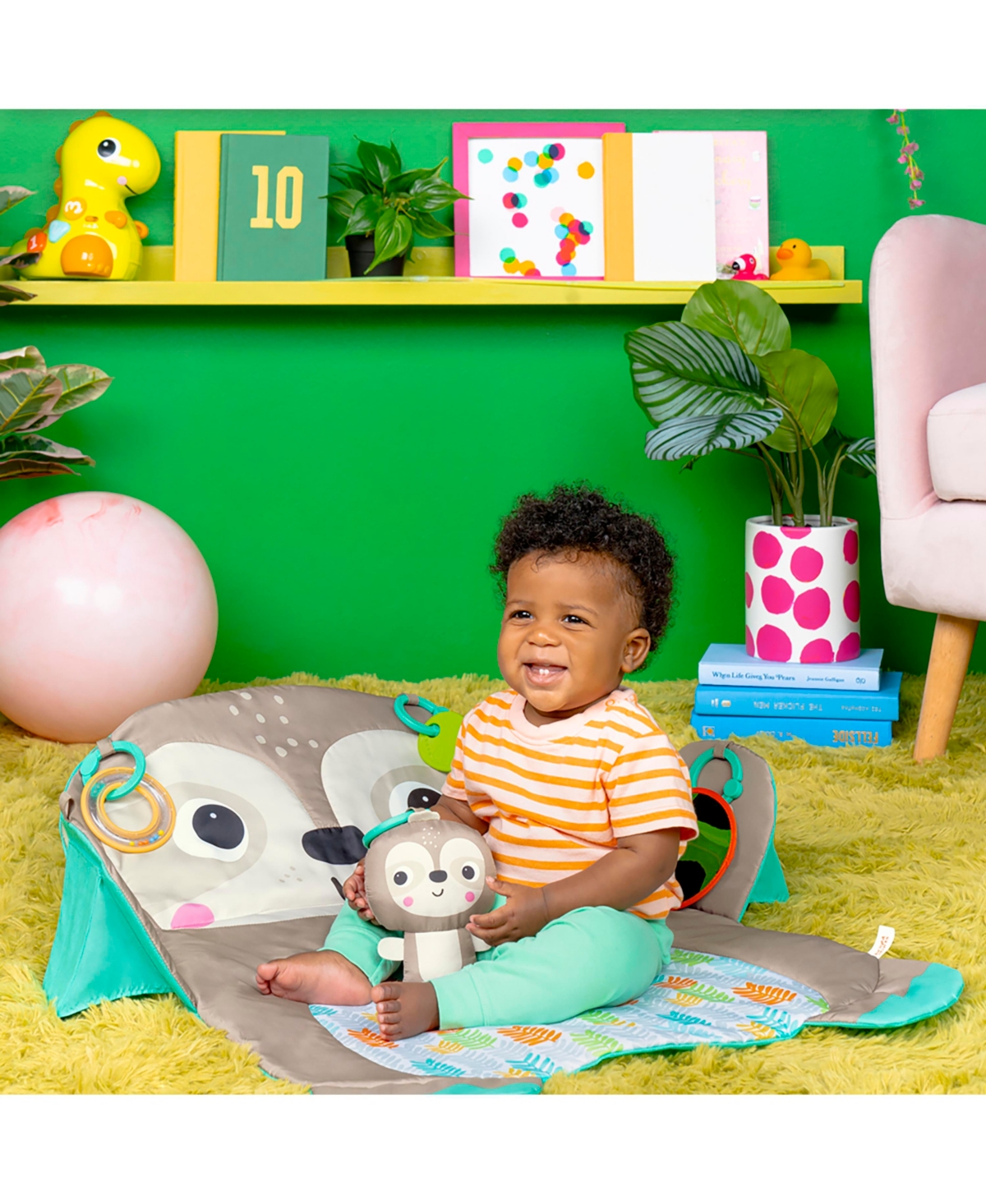 Shop Bright Starts Tummy Time Prop Play Sloth In Multi