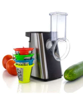 4 in 1 Stainless Steel Electric Salad Maker, Salad Shooter, Shredder, Slicer, Chopper and Shooter