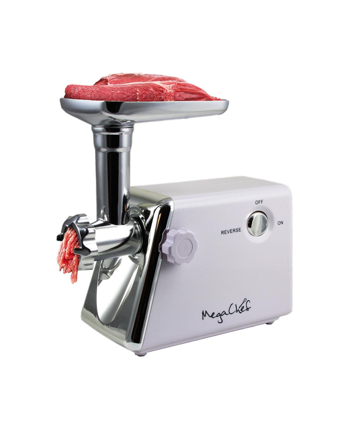 Megachef 1200 Watts Automatic Meat Grinder For Household Use In White