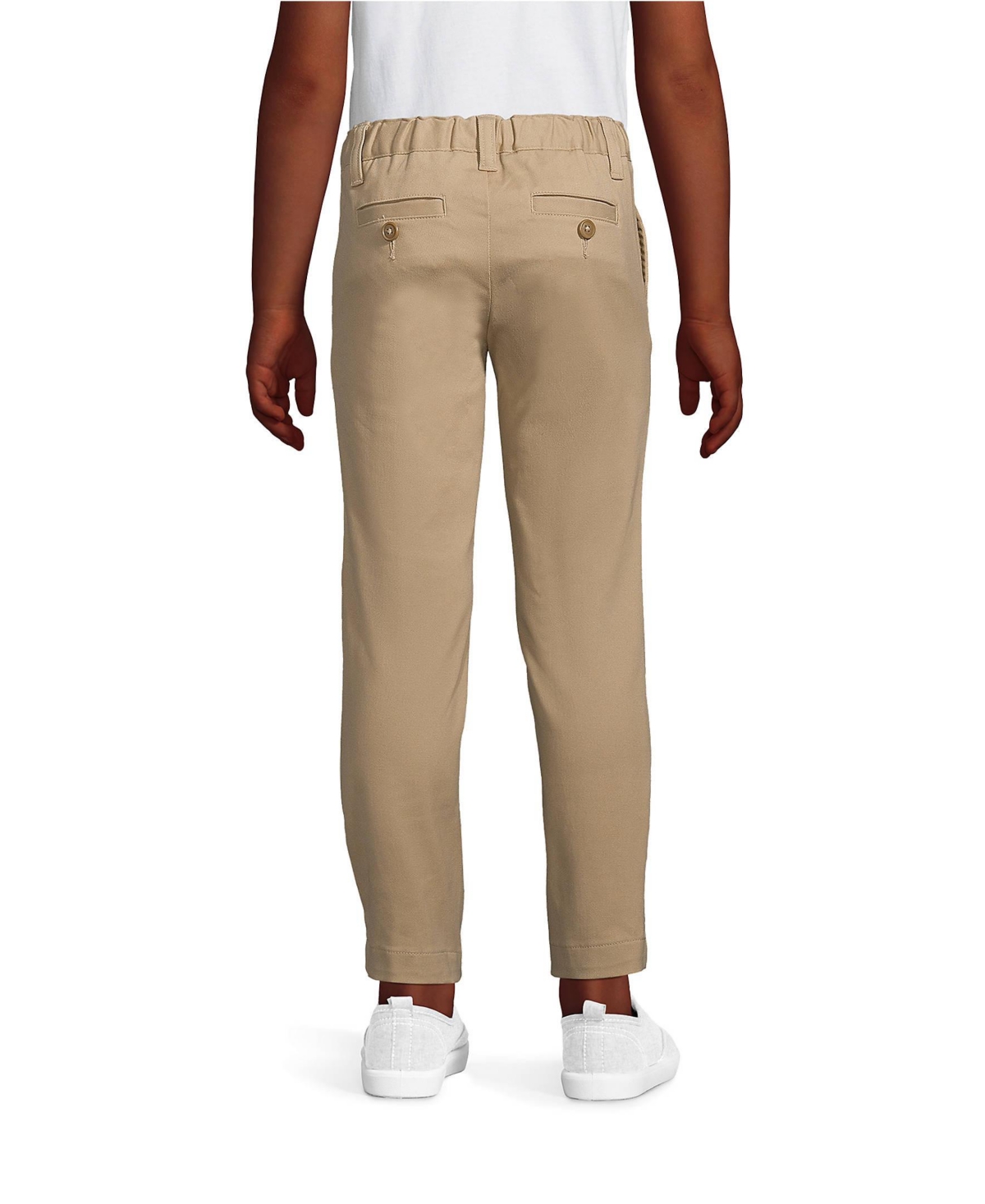 Lands' End Big Girls School Uniform Plain Front Chino Pants