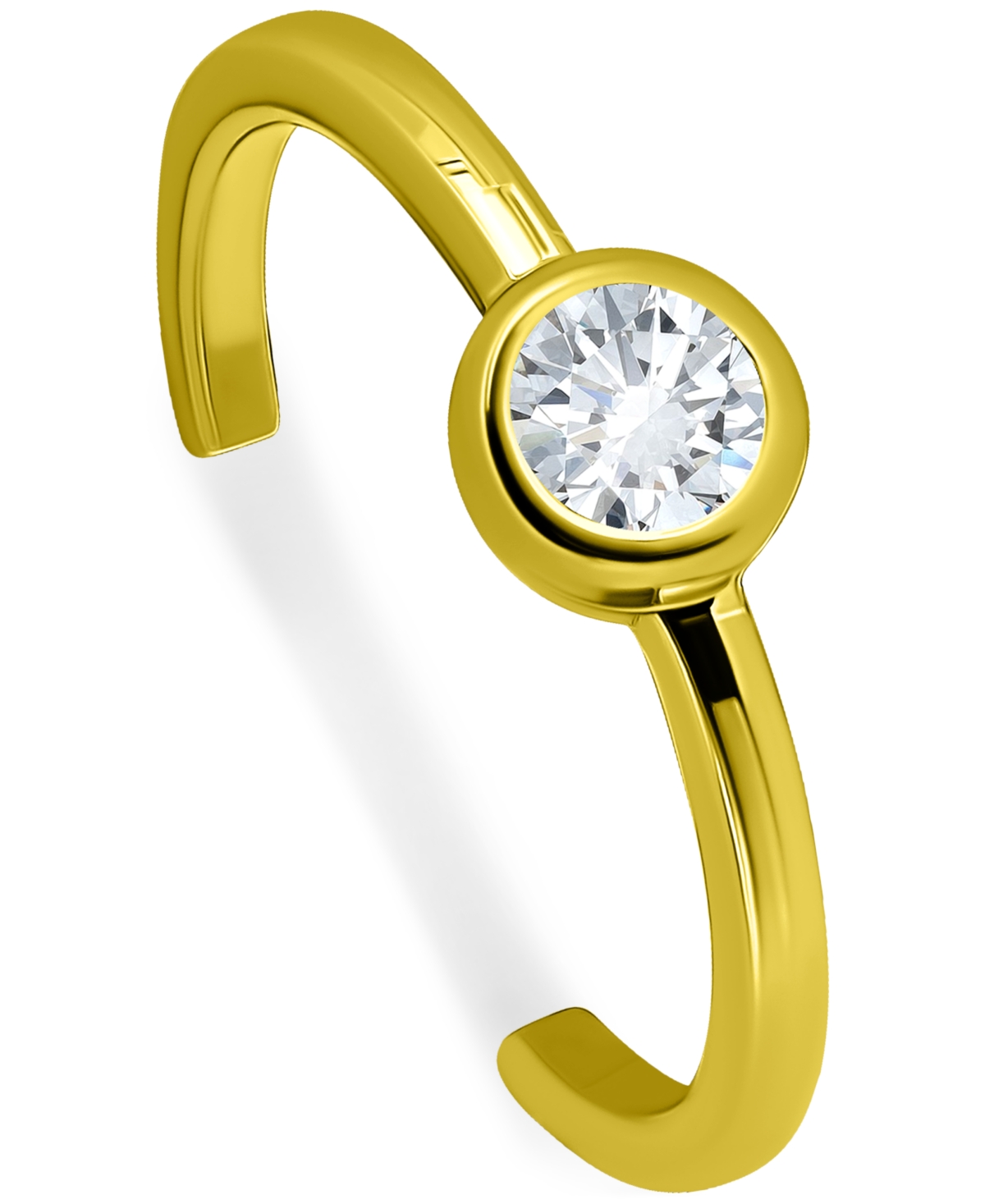 Shop Giani Bernini Cubic Zirconia Bezel Polished Toe Ring, Created For Macy's In Gold