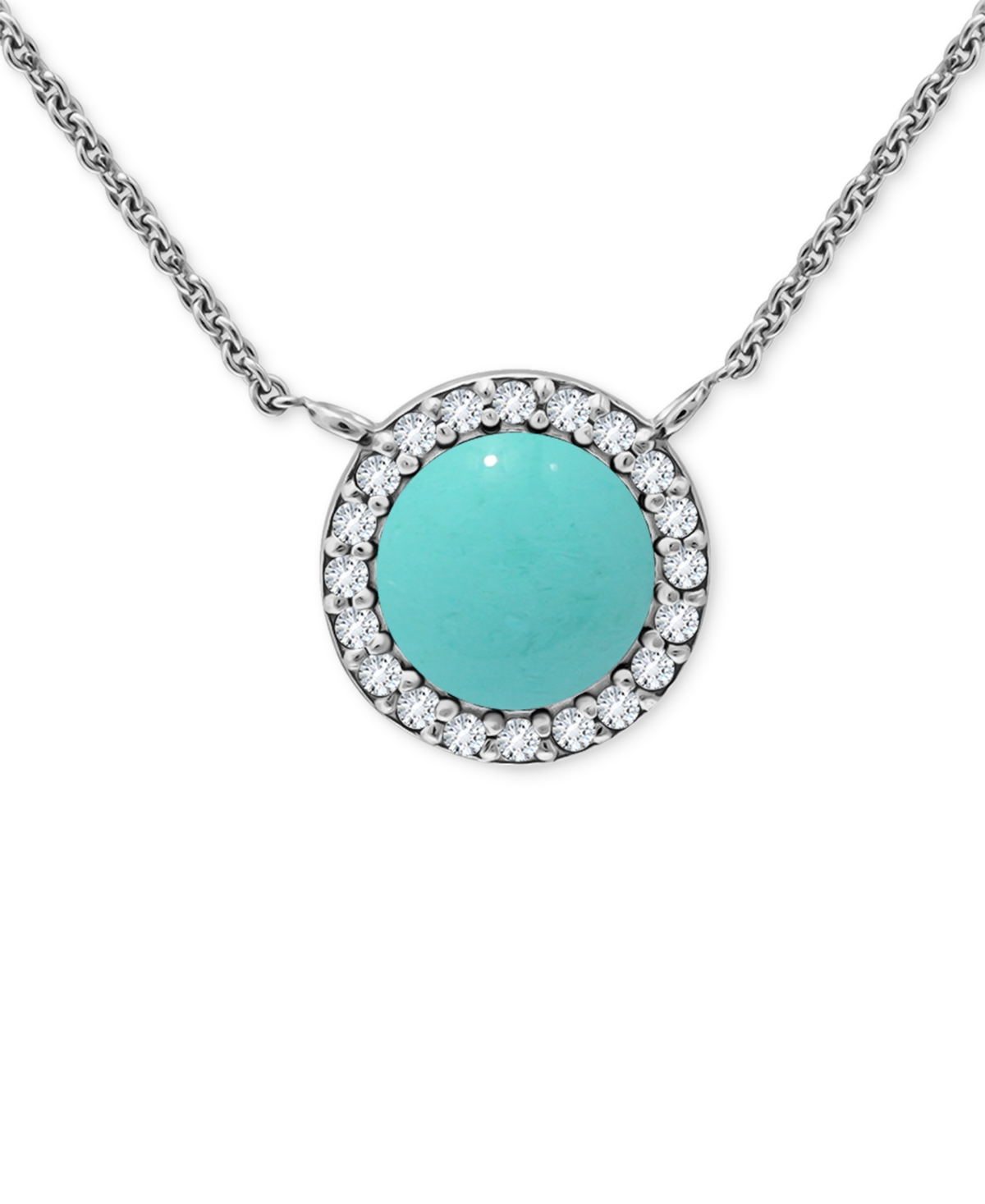 Giani Bernini Onyx & Cubic Zirconia Halo Pendant Necklace in 18k Gold-Plated Sterling Silver, 16