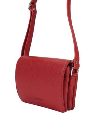 Pebble Leather Connie Crossbody Handbag