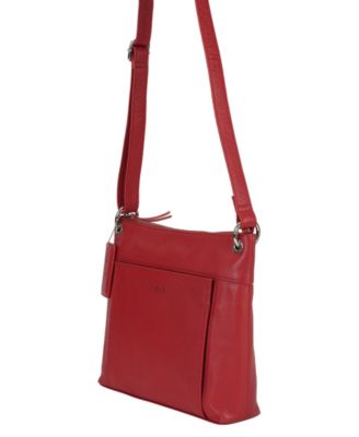 Pebble Trish Leather Crossbody Handbag with Organizer