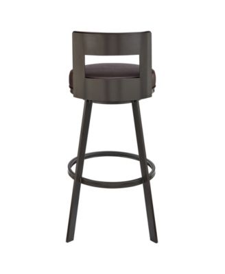 Flynn 26" Swivel Counter Stool in Metal with Faux Leather