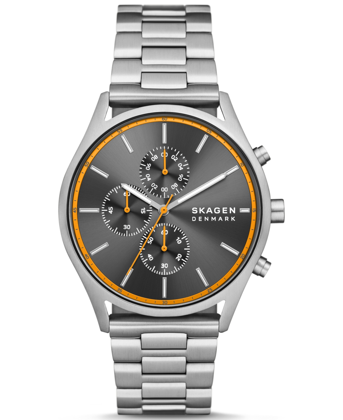 Shop Skagen Men's Holst Chronograph Silver-tone Stainless Steel Watch 42mm In No Color