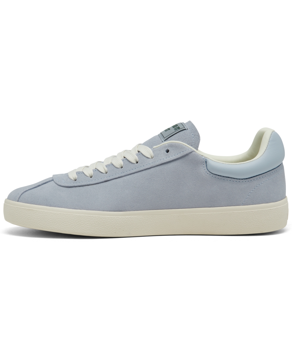 Shop Lacoste Women's Baseshot Suede Casual Sneakers From Finish Line In Light Blue,off White