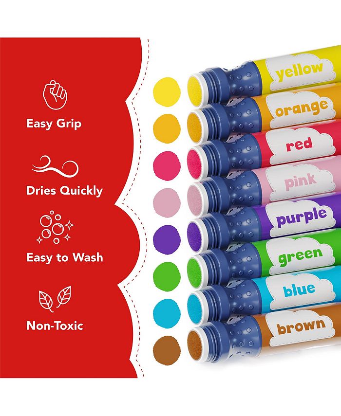Doodle Hog Washable 8 Colors Dot Markers 2 Pack Set Paint Daubers for