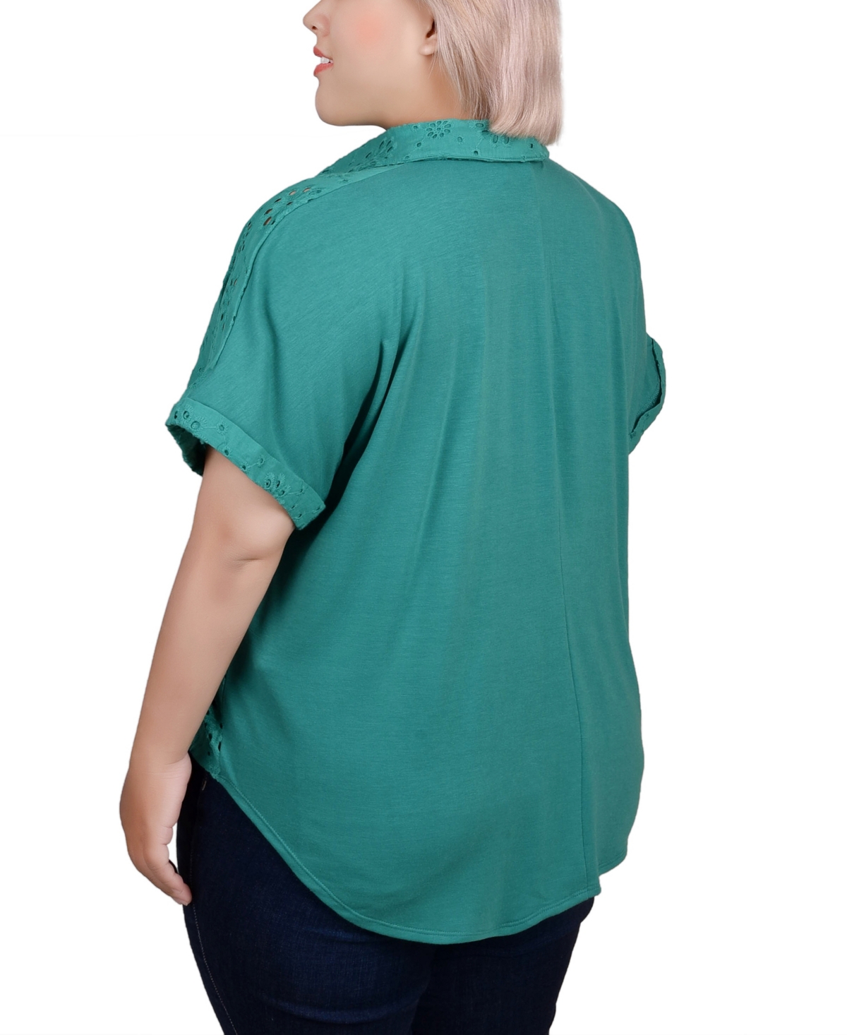 Ny Collection Plus Size Short Sleeve Blouse