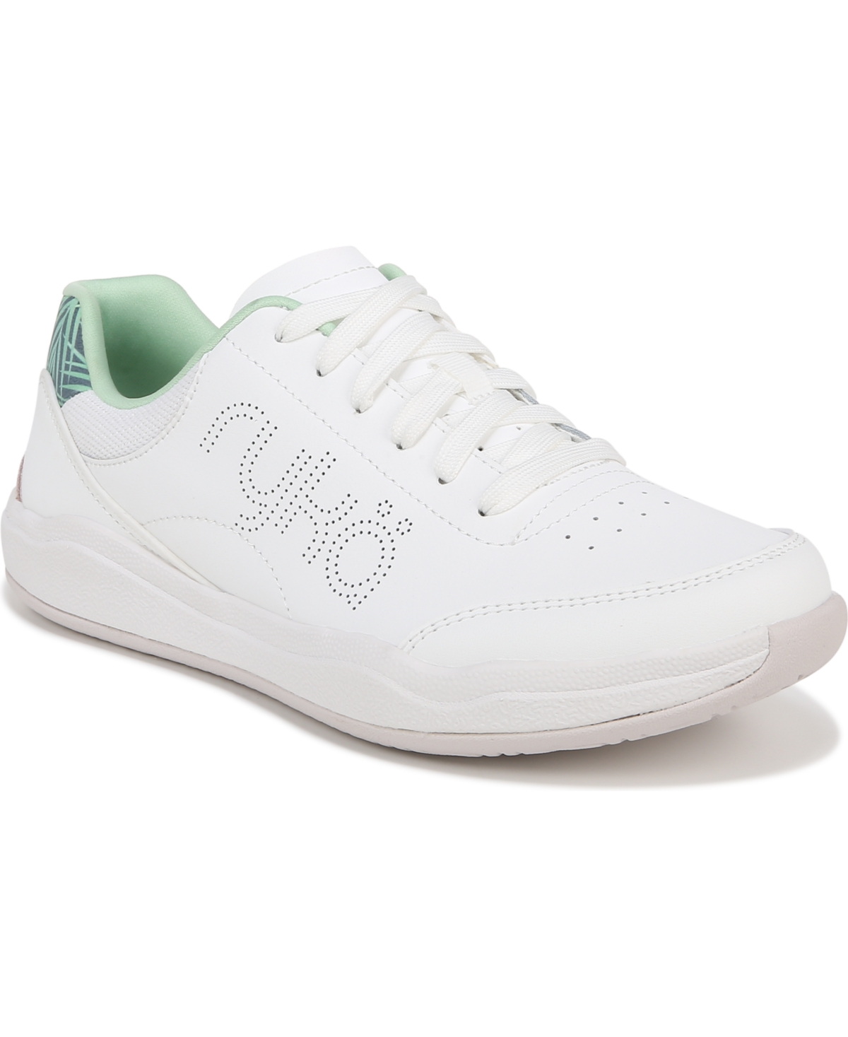 Women's Courtside Pickleball Sneakers - White/Green Leather
