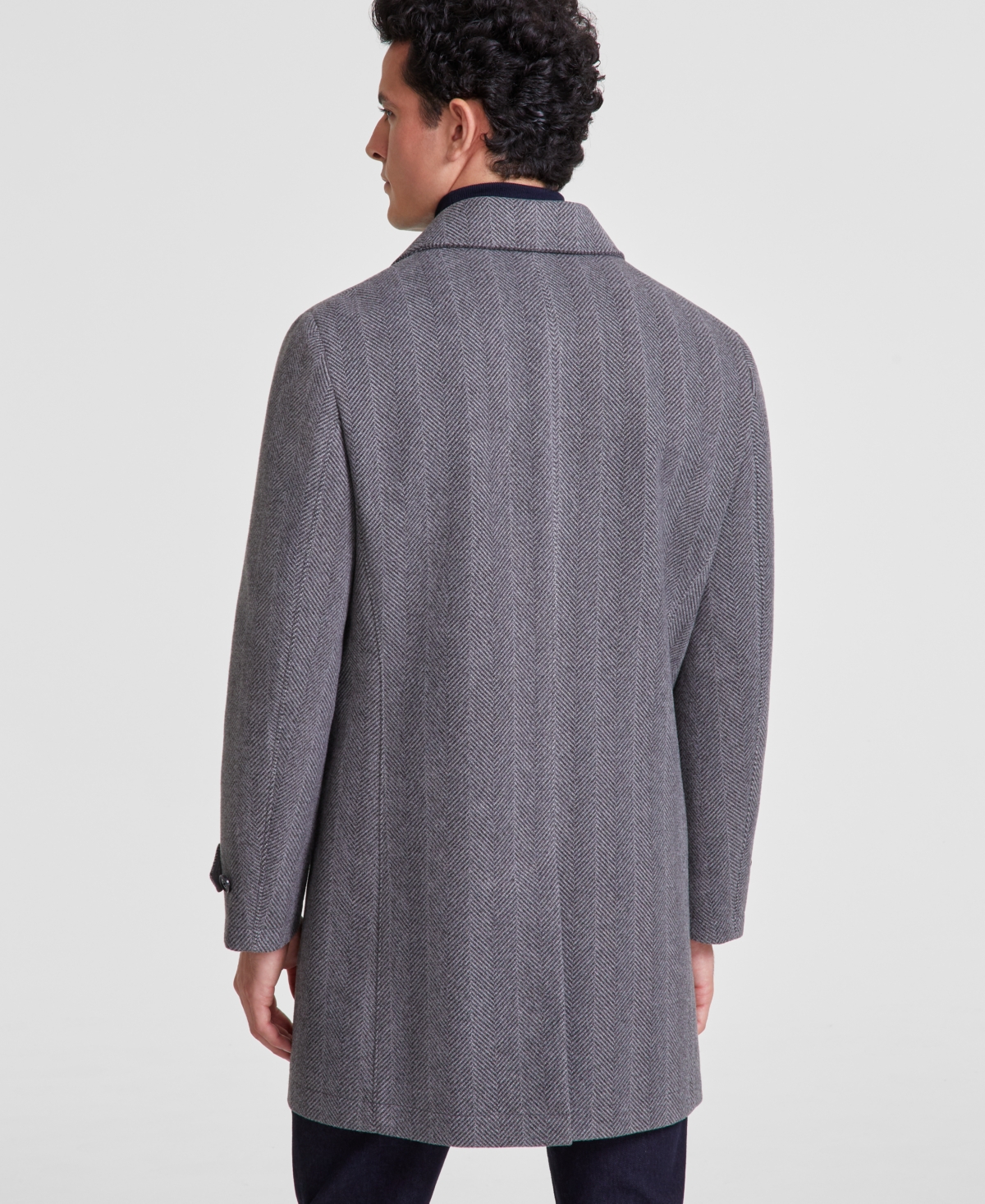 Tommy Hilfiger Men Classic Fit Melange Overcoat In Gray