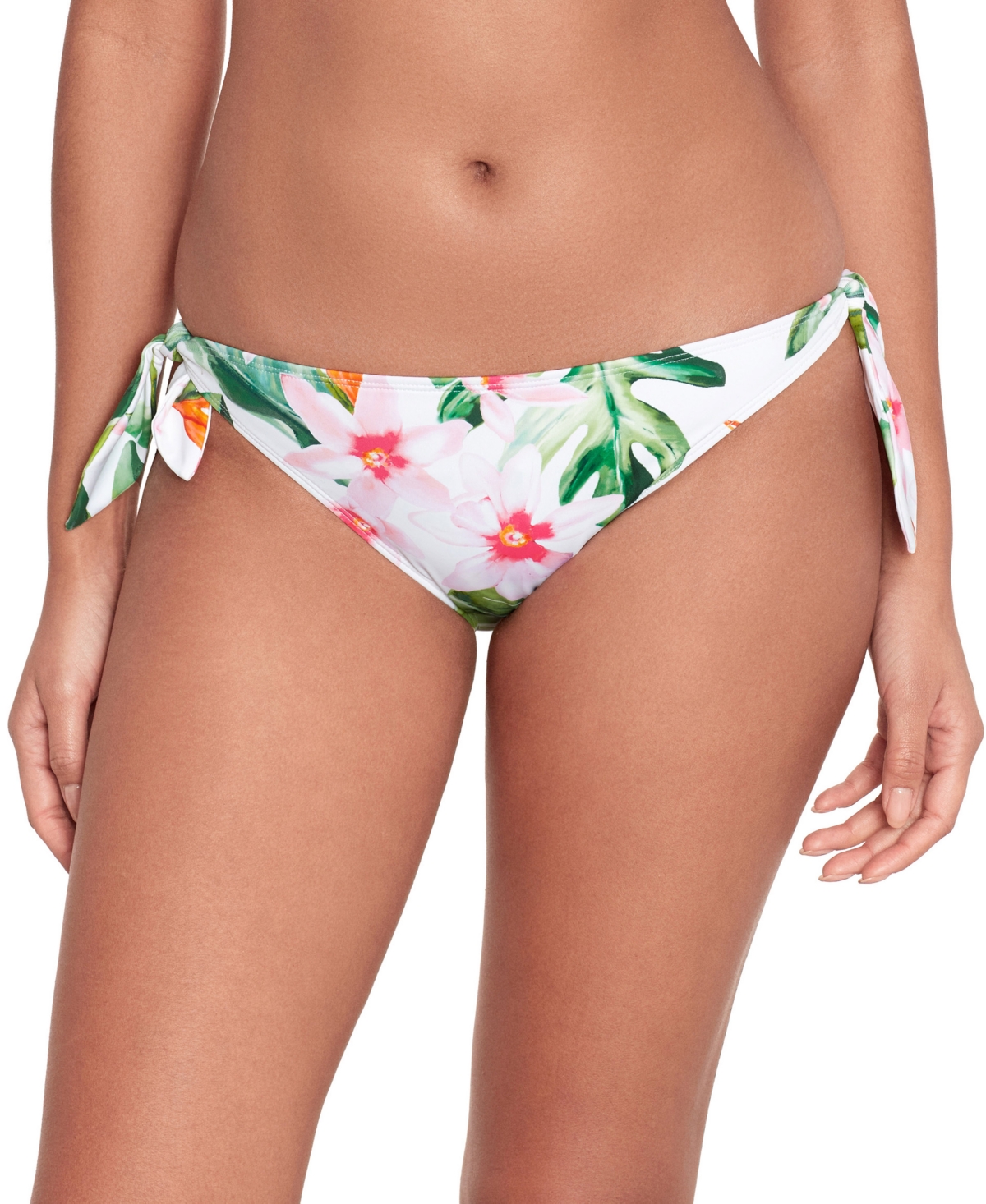 Women's Side-Tie Floral-Print Hipster Bikini Bottoms - Multi