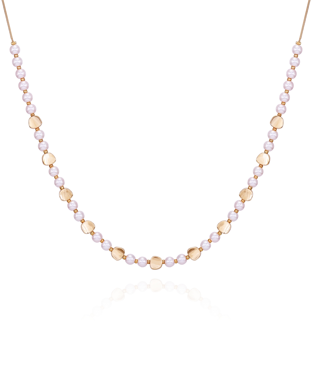 Gold-Tone Imitation Pearl Long Statement Necklace - Gold