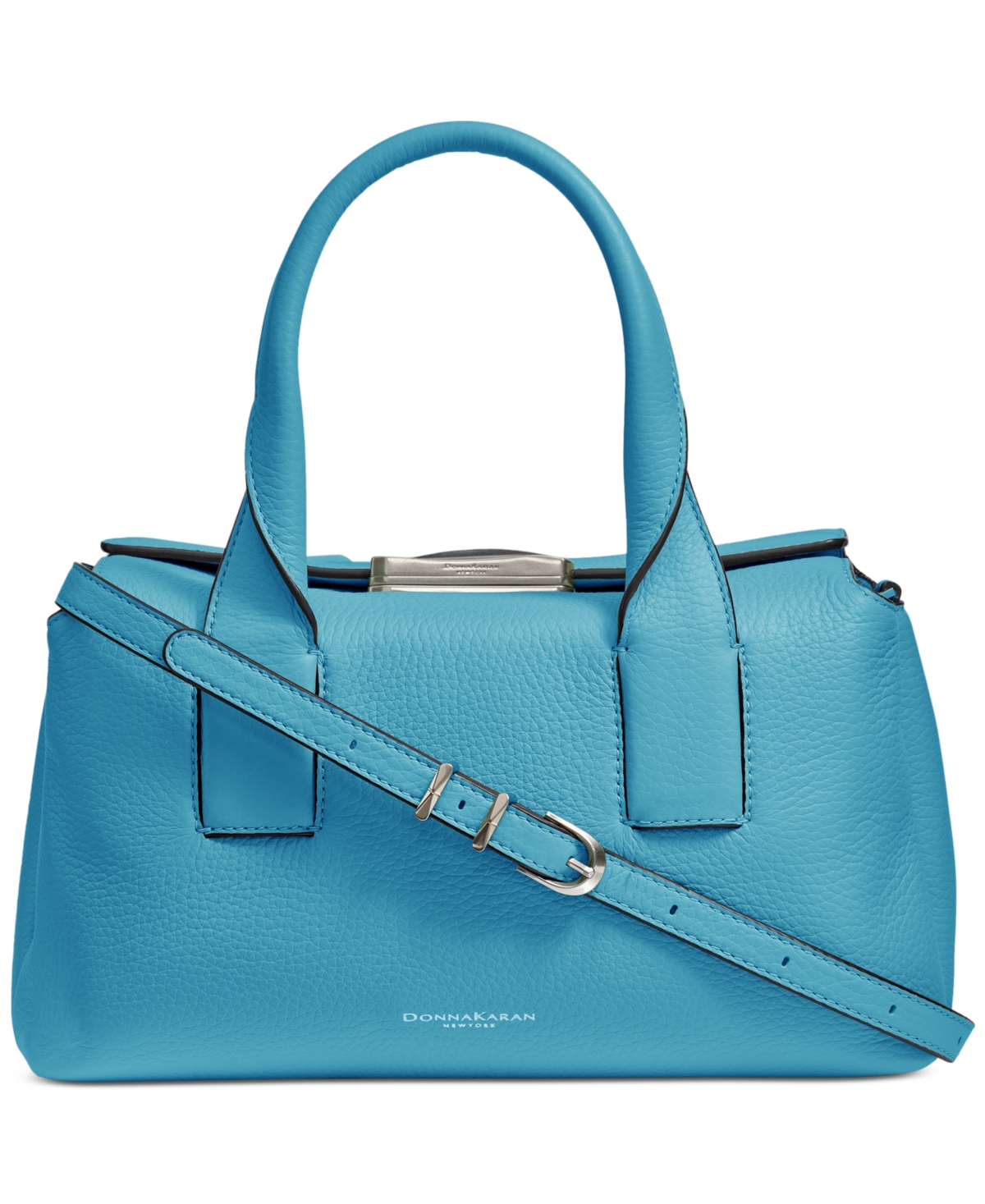 Amagansett Soft-Rolled Leather Satchel with Sculpted Magnet Closure - Nght Tide