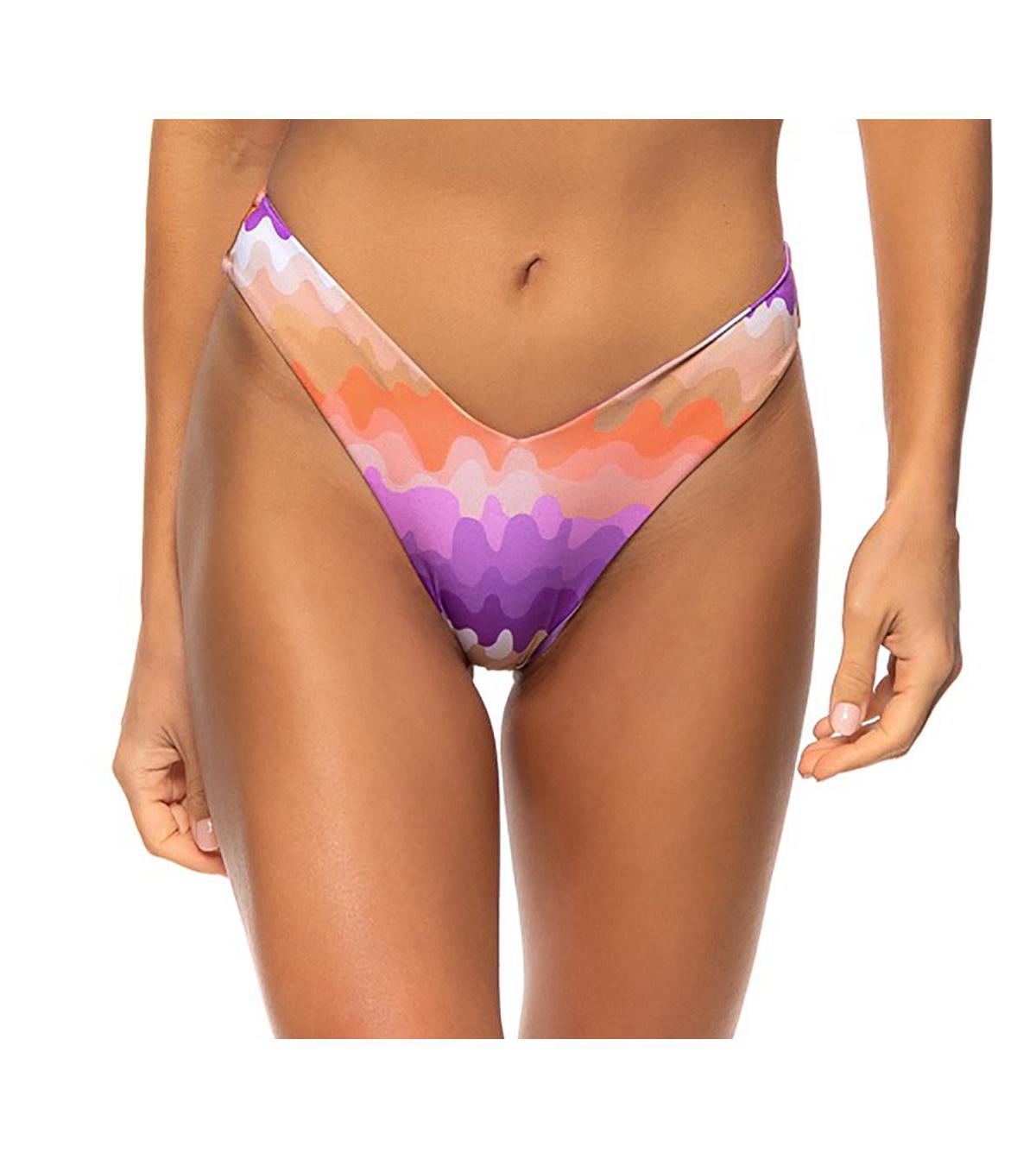 Women's Reversible V Front Classic Bikini Bottom - Multicolor