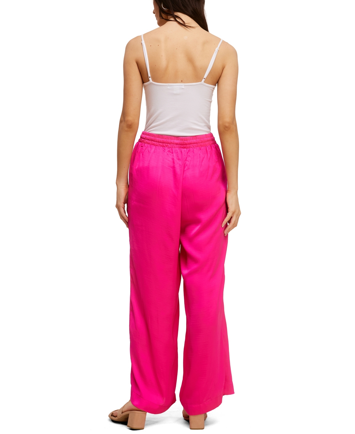 Shop John Paul Richard Solid Washer Drawstring Pants In Vibrant Pink