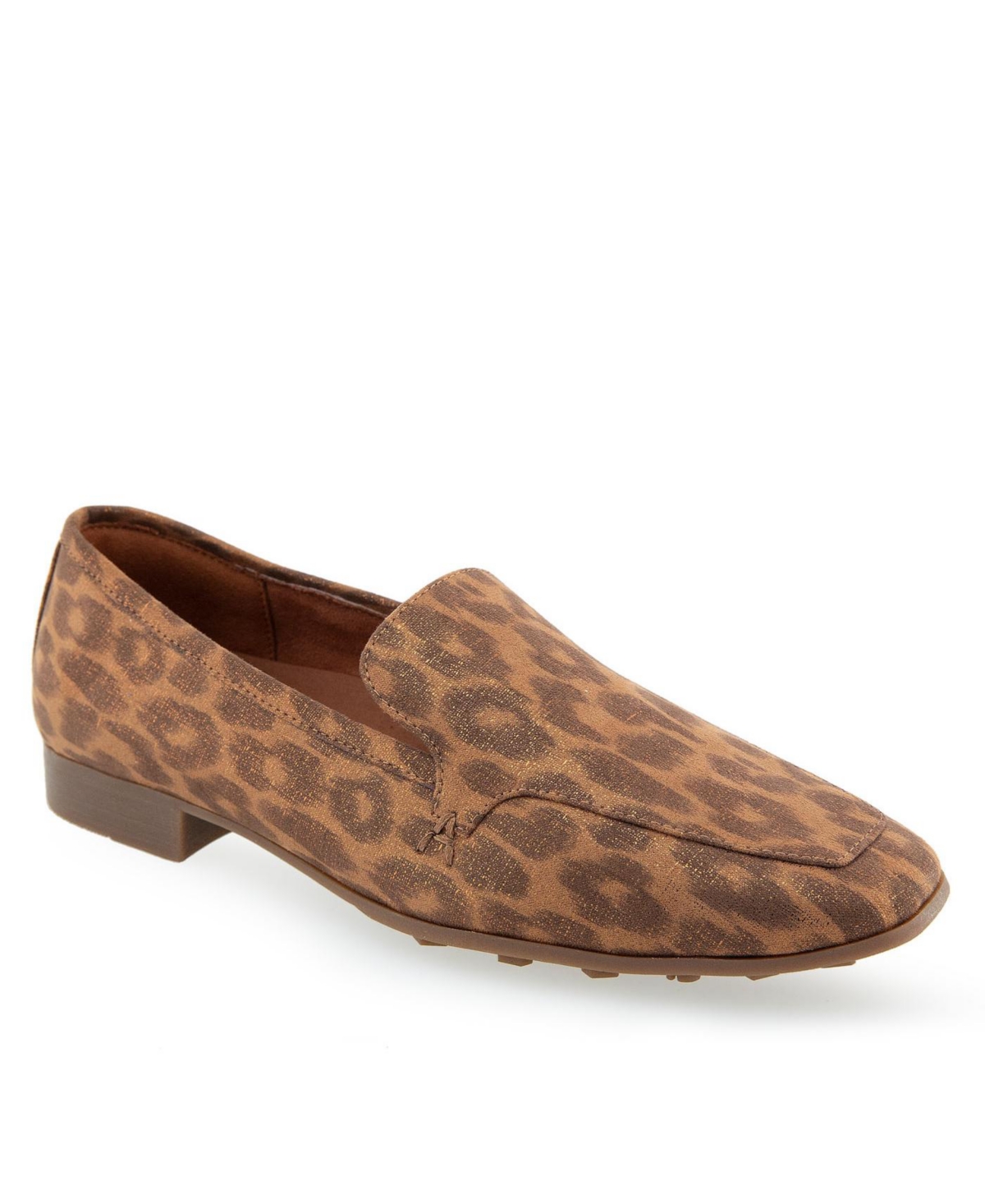 Aerosoles Paynes Tailored-loafer In Leopard Metallic Leather