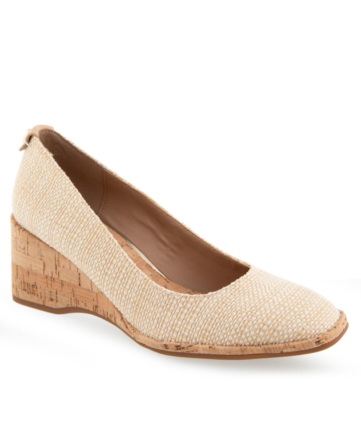 Aerosoles Iris Wedge Pump In Natural Raffia