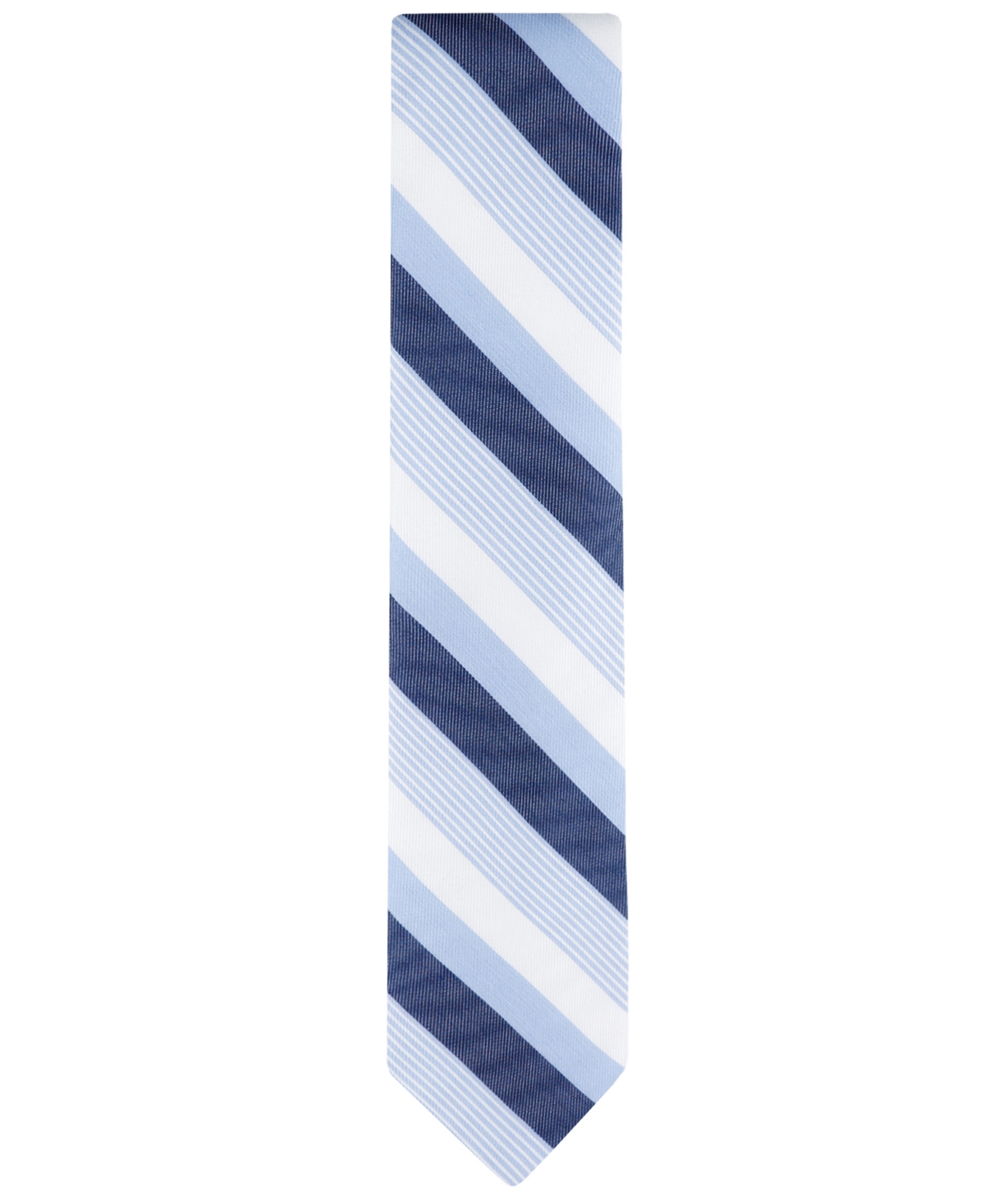 Shop Tommy Hilfiger Men's Bianco Classic Stripe Tie In Blue