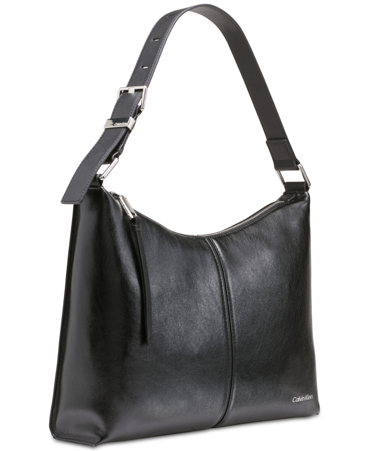 Calvin Klein Max Hobo Shoulder In Black Silver