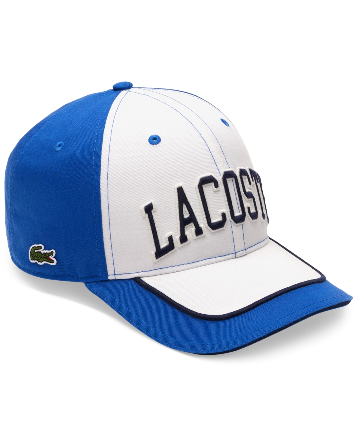 Lacoste Men's Colorblocked Twill Hat In Itx Farine,ladigue-marine