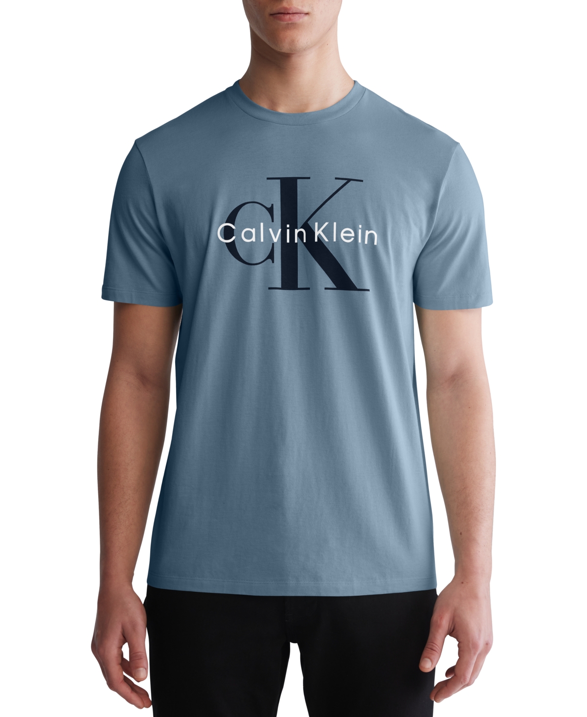 Men's Short Sleeve Crewneck Logo Graphic T-Shirt - Blue Beam
